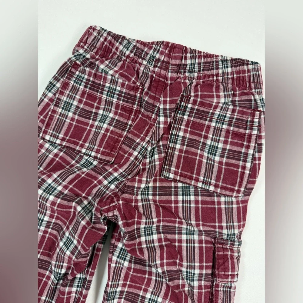 GYMBOREE Baby Boys' Tartan Plaid Cargo‎ Elastic Waistband Pants Holiday 12-18M
